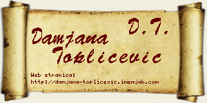 Damjana Topličević vizit kartica